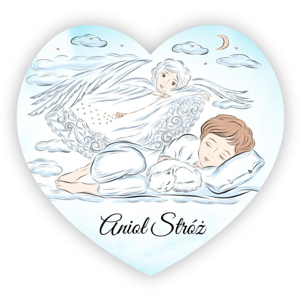 Magnes serce z aniołem N2